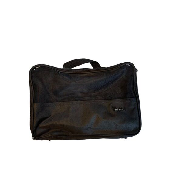 Modella Black Travel Organizer Bag With Zipper Pockets & Handle - Picture 1 of 9